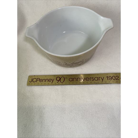 Pyrex 1.5 Liter Casserole Forest Fancies Mushroom 474-B NO LID Brown Beige - Picture 6 of 8